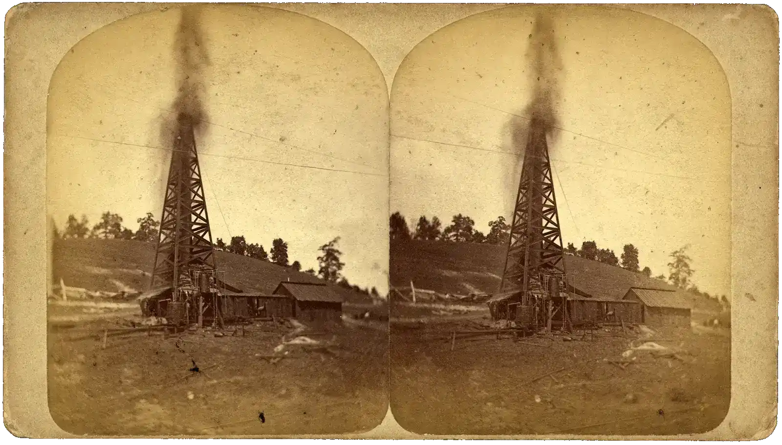 Record Oil Gusher at the Economite Well: Dec. 31, 1860